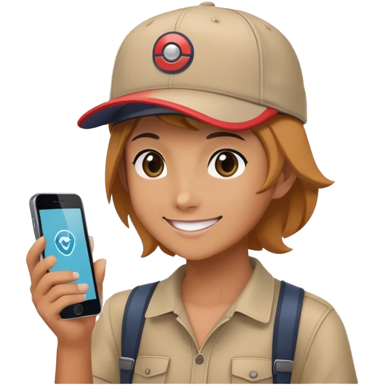 Person playing pokemon go emoji