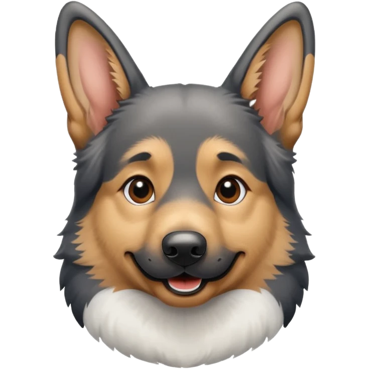 German Shepherd in snow ios emoji emoji