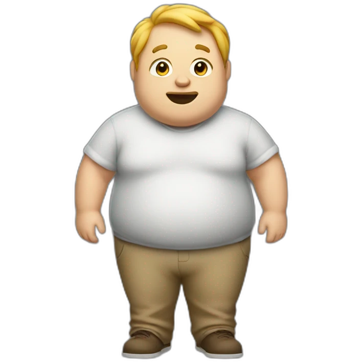 a little bit fat guy full body emoji