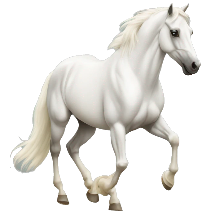 White trotting horse emoji
