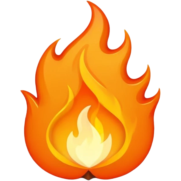Flame flat  emoji