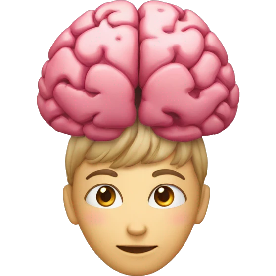 corazón con cerebro y el símbolo de Psicología  emoji