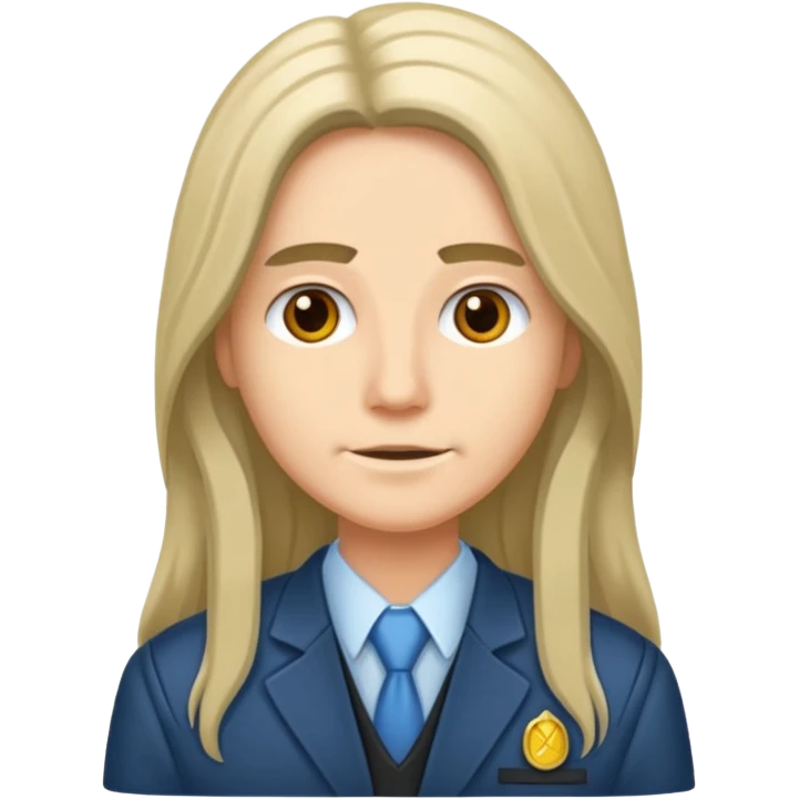 civilian long haired juror with nametag emoji