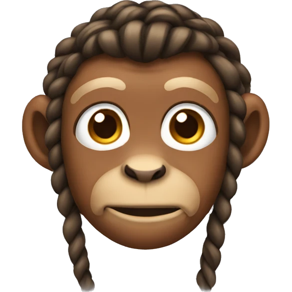 monkey with braids emoji