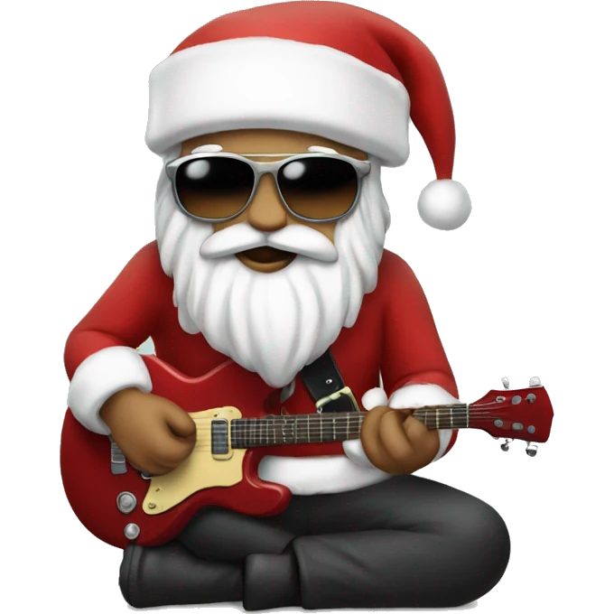 rock n roll santa emoji