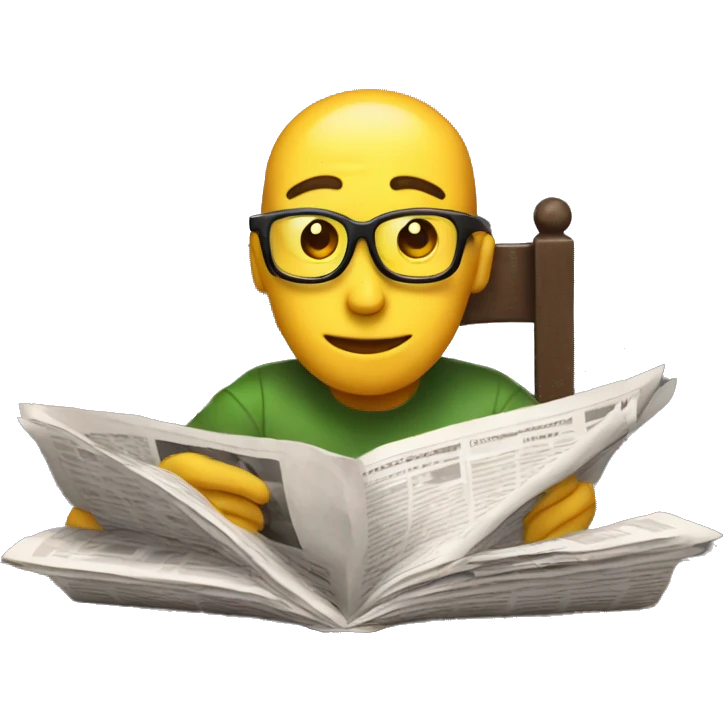 reading a newspapedr emoji