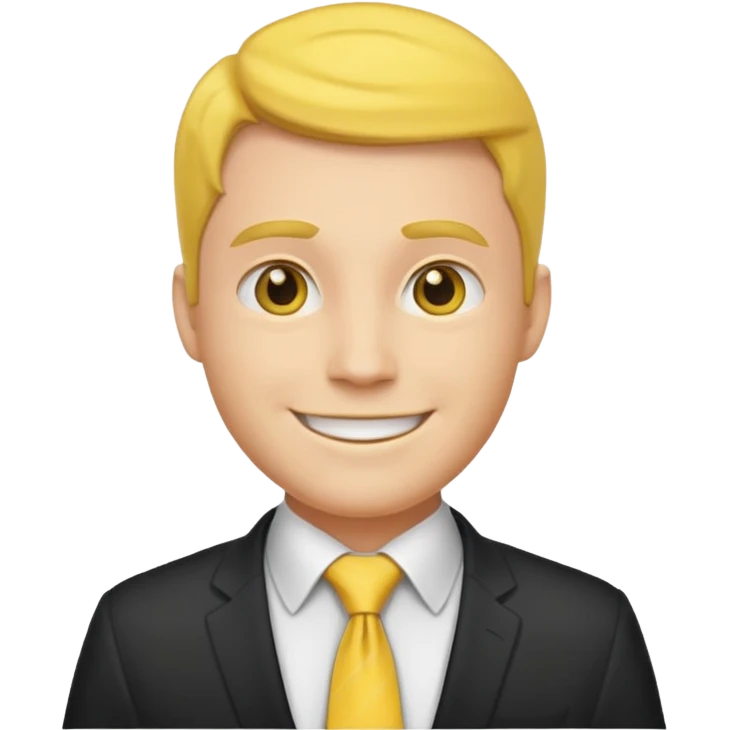 a man with yellow tie  emoji