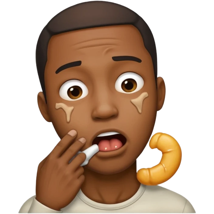 black guy choking  emoji