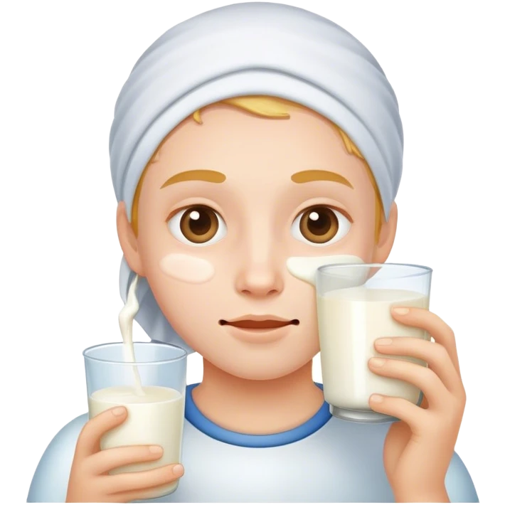 Milk on face emoji