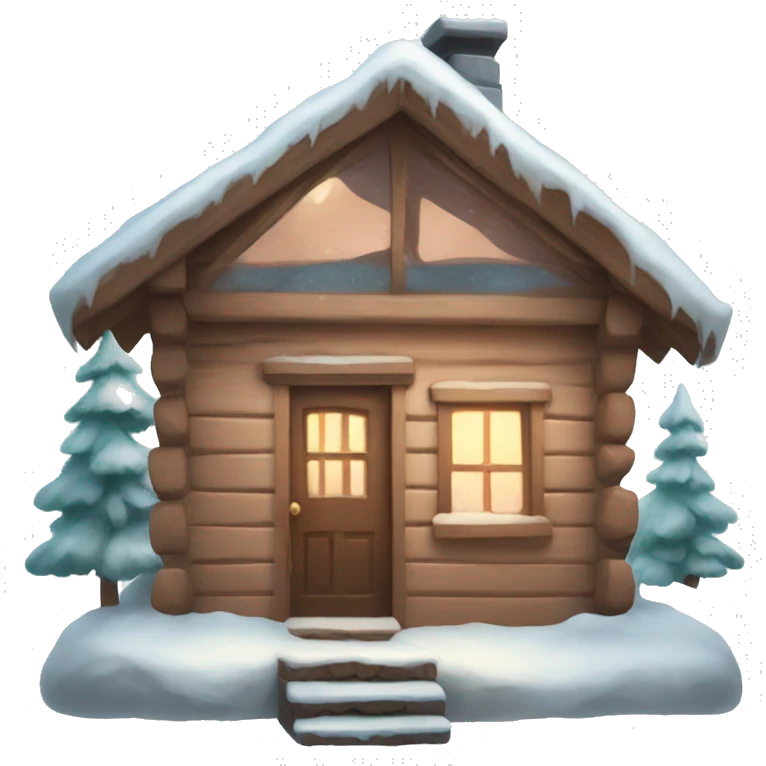 cute cozy winter cabin emoji