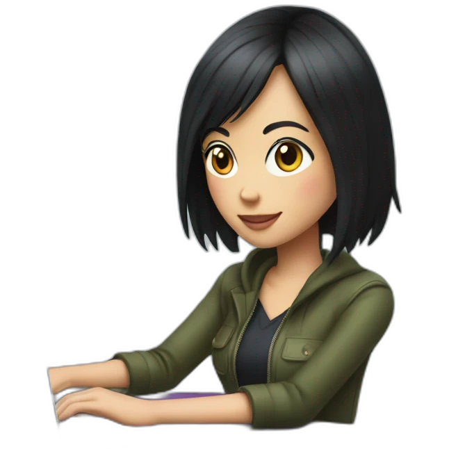 nico-robin-with-a-macbook emoji