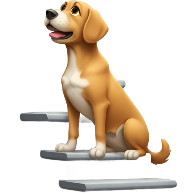 Dog on the stairs emoji