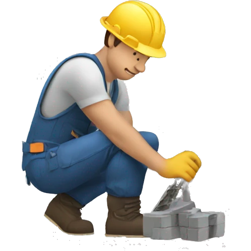 Man building the Eiffel Tower emoji
