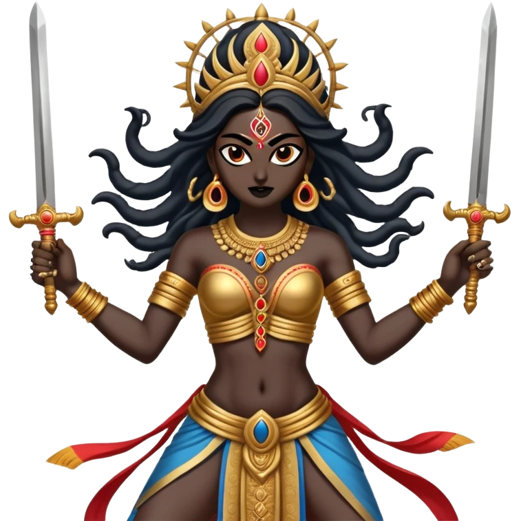 Hindu lordess Kali weapon  emoji