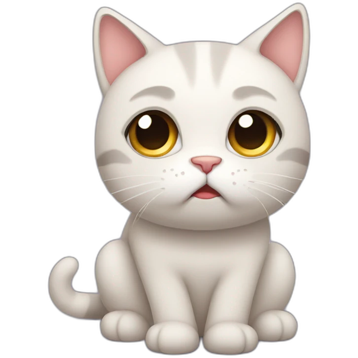 Cute sad cat emoji