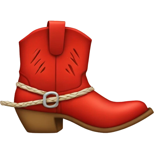 Red cowgirl boot emoji