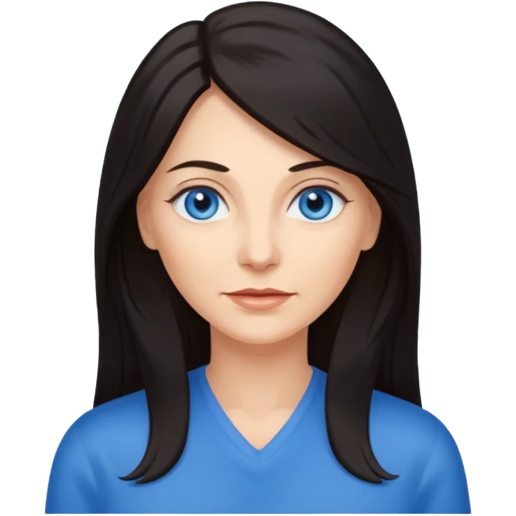 Mature woman with long dark hair emoji