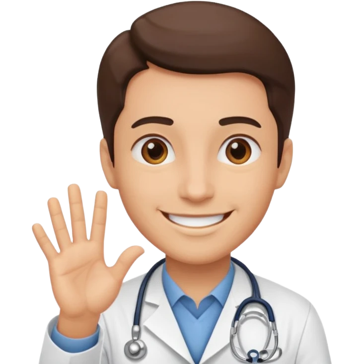 cartoon face for  a doctor and he said ok emoji