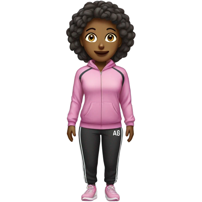 a woman wearing a tracksuit emoji