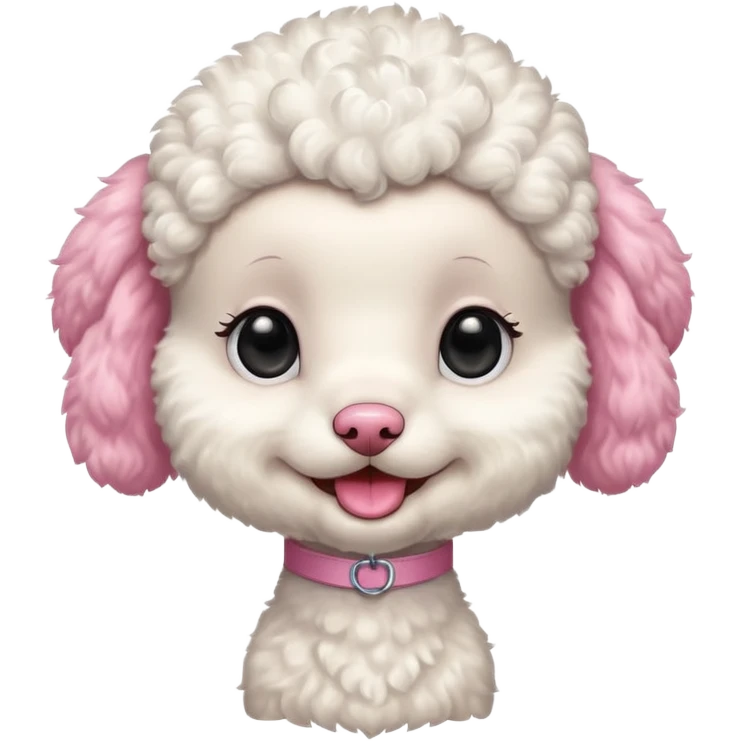 smile, baby Poodle
, only face  emoji