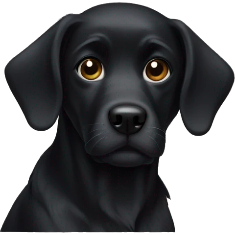 Black dog emoji