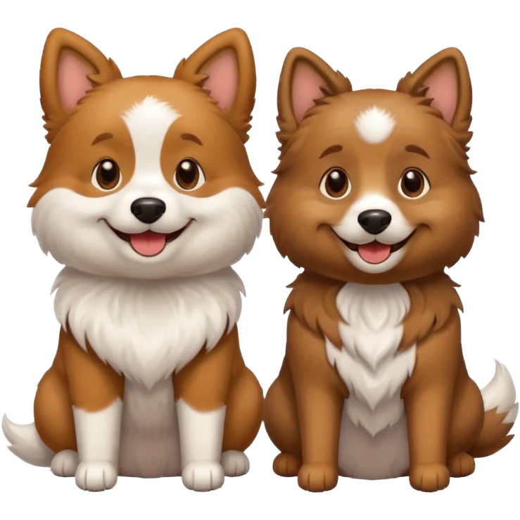 Dog couple emoji