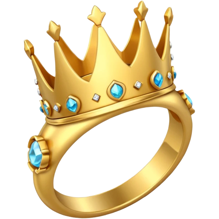 anillo de cumpleañera de 15 años con corona emoji