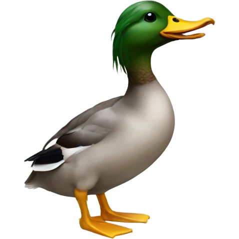 Duck eating breed emoji