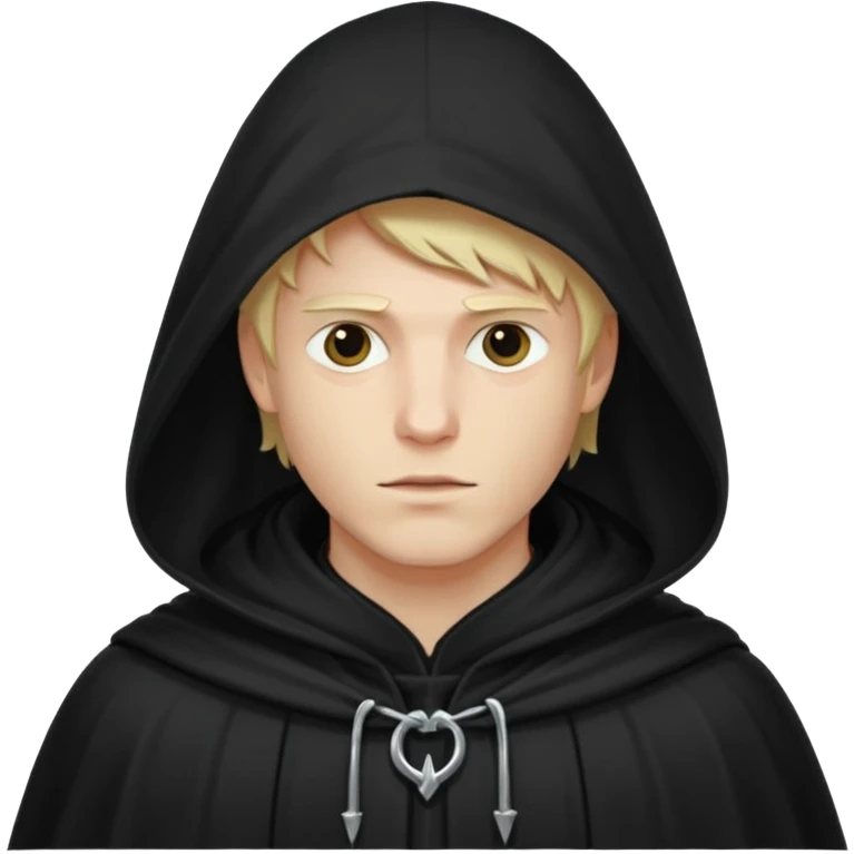 Hooded blonde man emoji