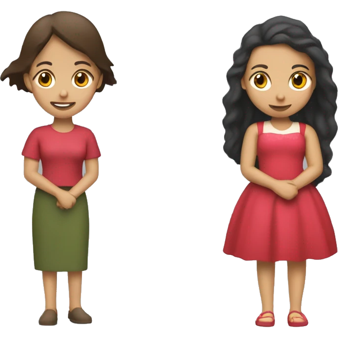 Rosa roja y una chica agarrándose emoji
