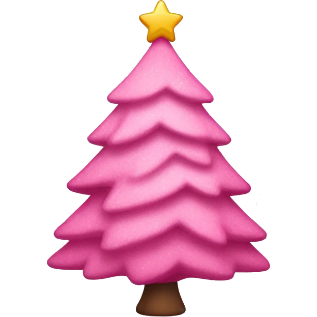 Cute pink christmas tree emoji