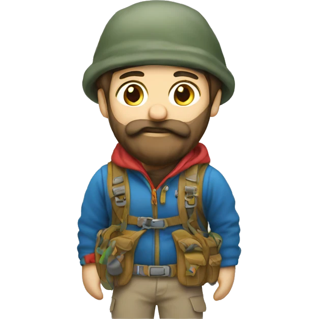 Mountain climber with german tricot emoji