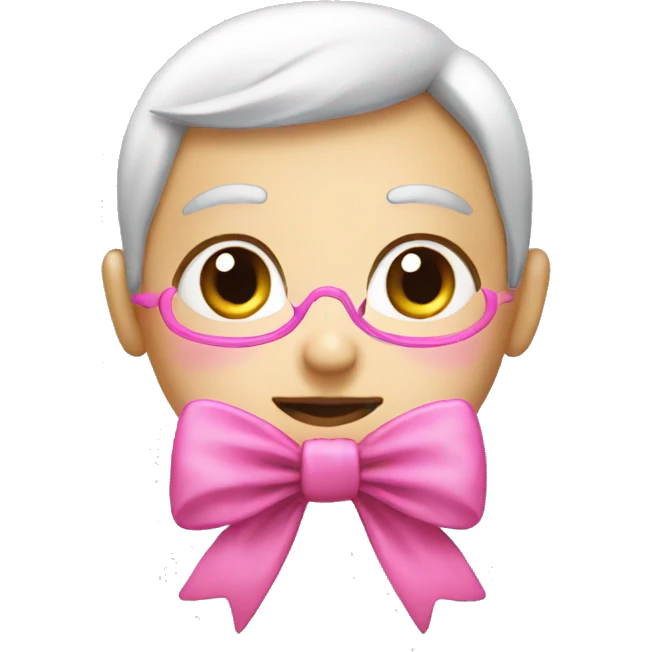 Face with a pink bow emoji