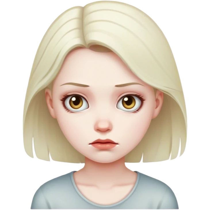 Girl with bad character emoji