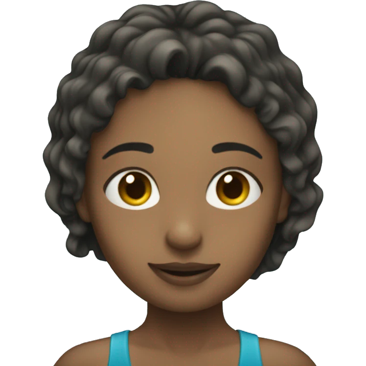 A girl  in a pool emoji