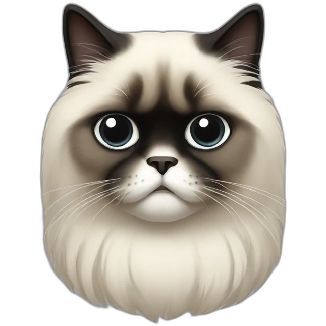 himalayan cat black frown emoji