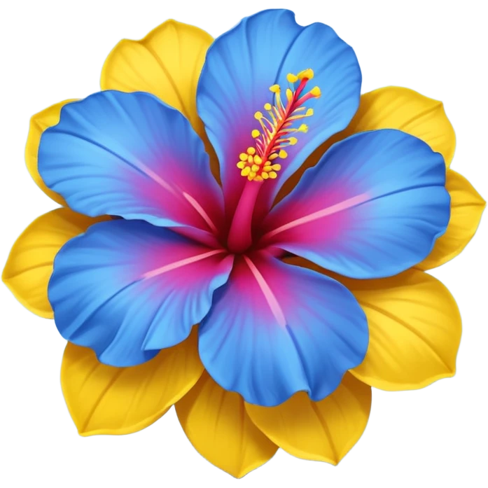 a blue flower similar to a hibiscus flower but more similar like a emoji  emoji