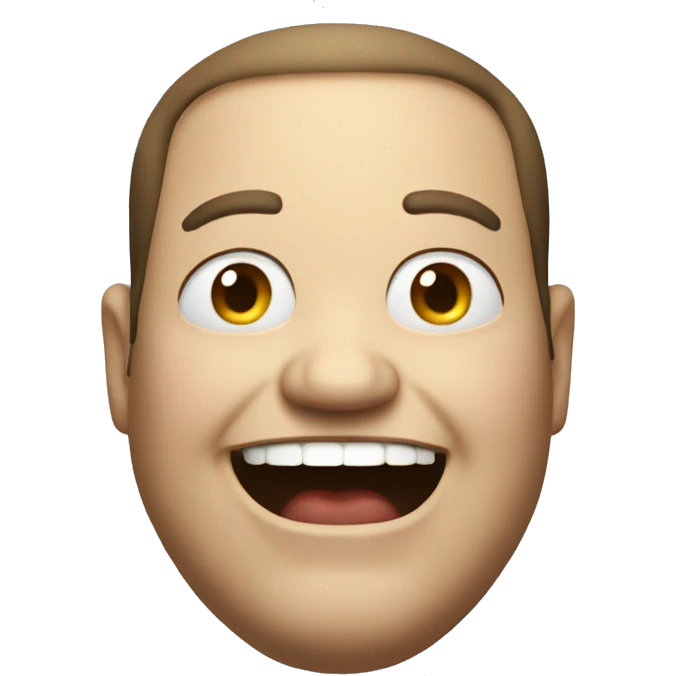 Fat dude smiling creepy  emoji