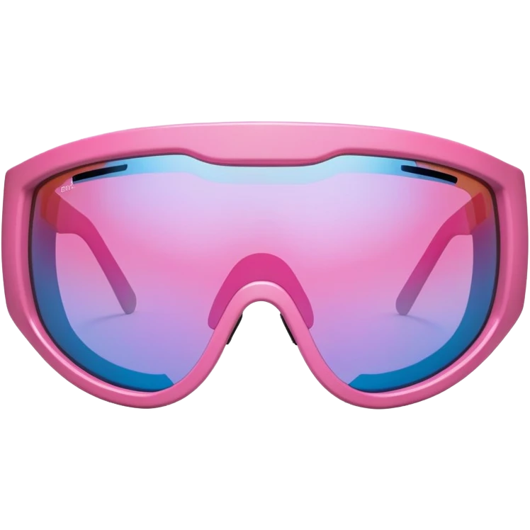 super thick sporty pink shield visor sunglasses with extra chunky oversized frame, heavy-duty build, substantial construction, one-piece lens emoji