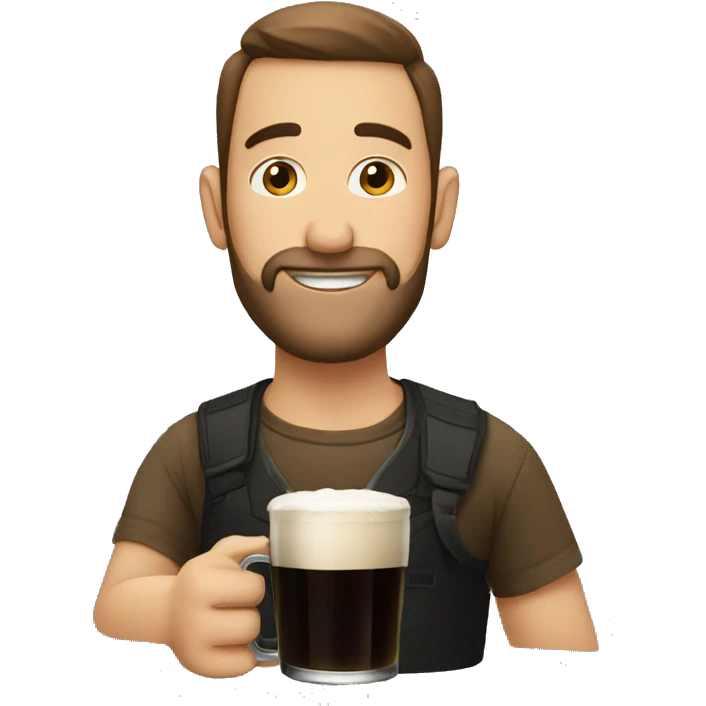 Man drinking a pint of Guinness  emoji