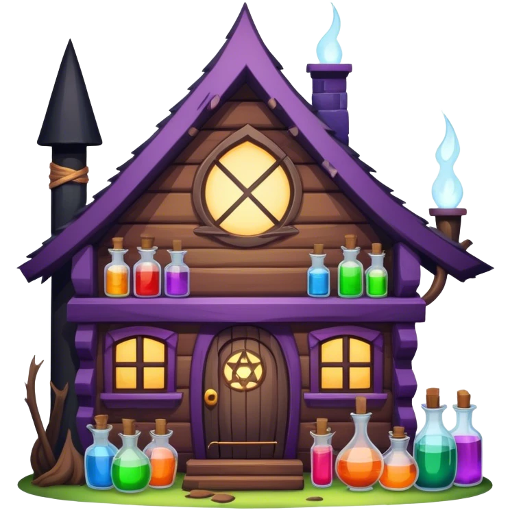 Witchy cabin and potions  emoji