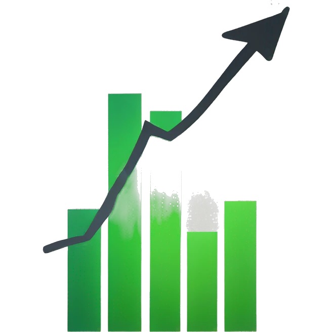 Stock market arrow going up emoji