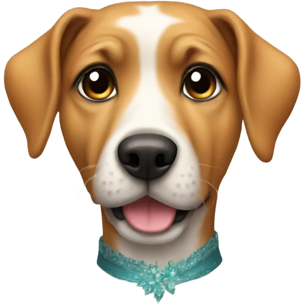Dog wearing a dres emoji