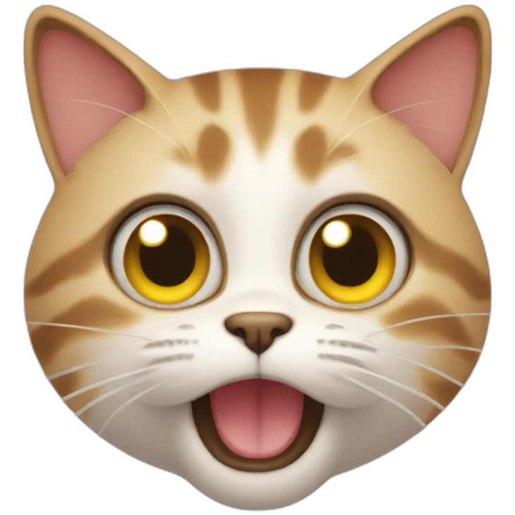 Shocked cat emoji