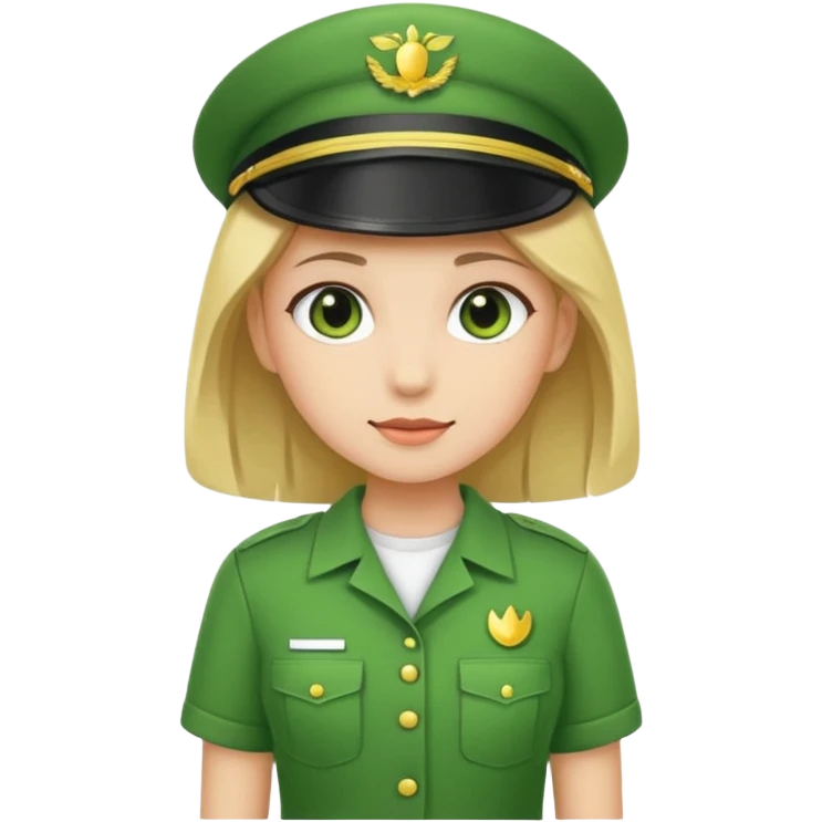 Green uniform t shirt girl  emoji