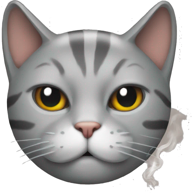 Cat smoking emoji