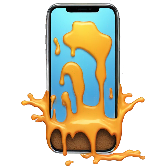 melted iPhone emoji