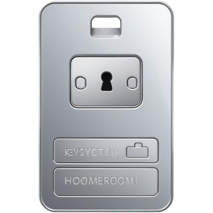 Hotel room keycard silver titanium  emoji