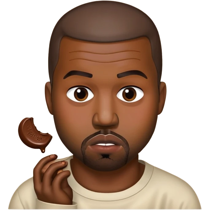 Kanye west eating the poop emoji emoji