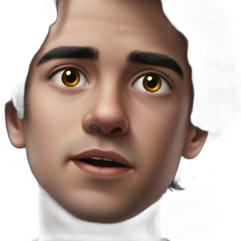 mysterious black-haired boy staring emoji